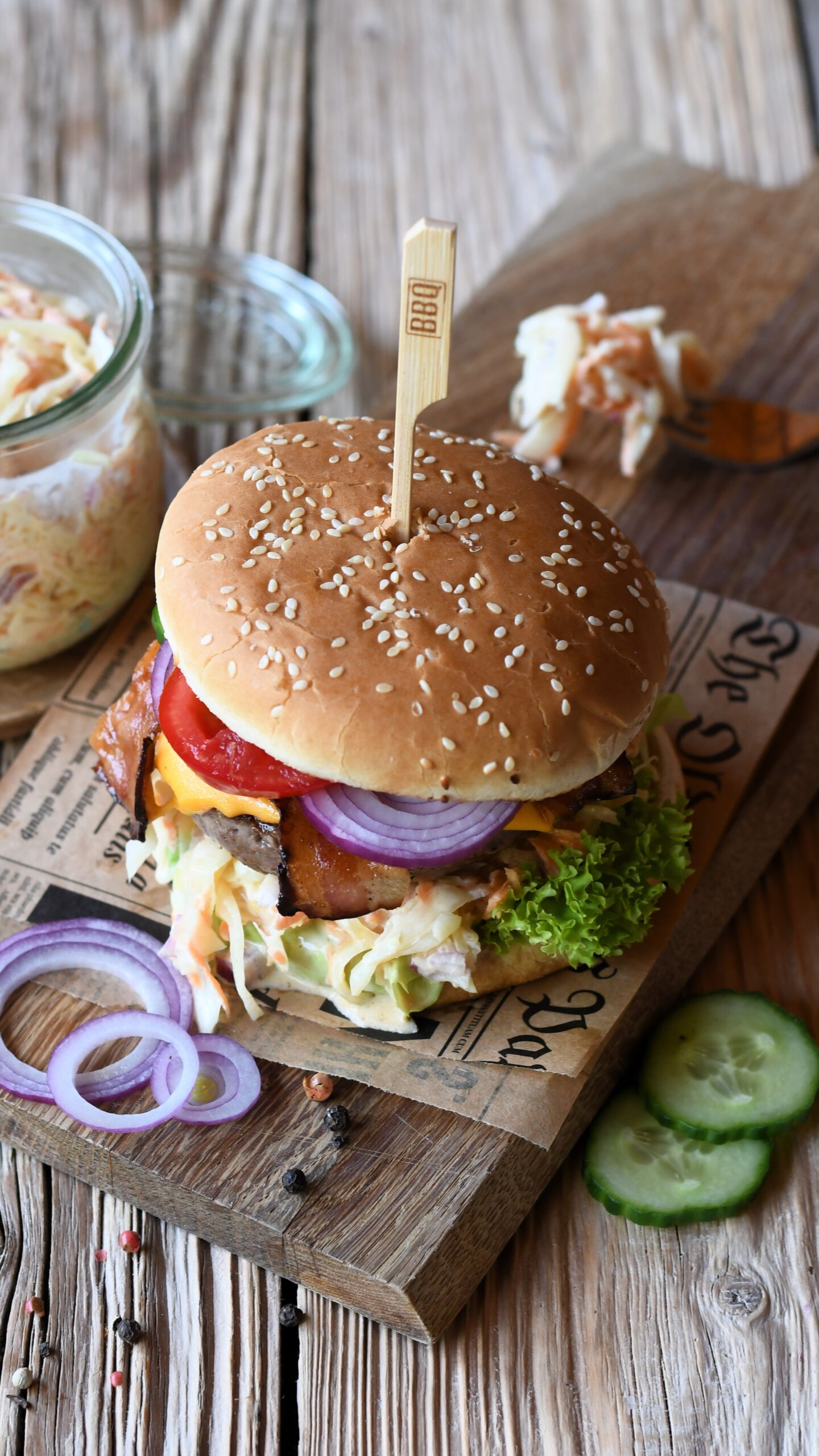 Coleslaw-Burger